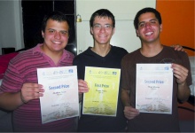 Alunos premiados na International Mathematics Competition for University Students. Acervo do Projeto Comunicar.