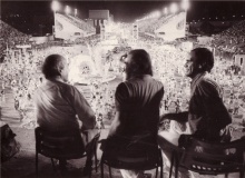 Leonel Brizola e Darcy Ribeiro na Inauguração do Sambódromo.