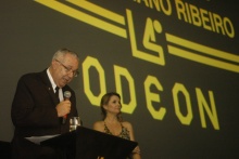 O Reitor Prof. Pe. Josafá S.J. na abertura do evento. Fotógrafo Pedro Myguel Vieira. Acervo Projeto Comunicar.