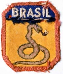 A cobra vai fumar.  Distintivo aplicado nas fardas da Força Expedicionária Brasileira que lutou na 2ª guerra mundial.