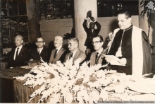 Inauguração do prédio da Biblioteca Central, presidida pelo Reitor Padre Laércio Dias de Moura, S.J.