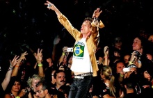 Mick Jaegger e os Rolling Stones em Copacabana.