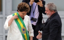 Cerimônia de transmissão do cargo. Presidente Dilma Roussef e o ex-presidente Luis Inácio Lula da Silva.