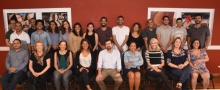 O Decano do Centro Técnico Científico, Prof. Luiz Alencar Reis da Silva Mello, e equipe. Fotógrafo Antônio Albuquerque. Acervo Núcleo de Memória.