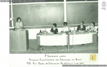 Vera Candau e o Padre Antonius Benkö, S.J. no I Semináriosobre Pesquisa Experimental