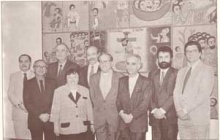 O Reitor, pe. Jesus Hortal com os vice reitores e decanos em 1995.