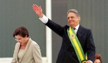 Fernando Henrique Cardoso e a dra. Ruth Cardoso na posse em 1999.