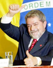Lula após a vitória eleitoral.