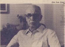 Antônio Cândido em visita à PUC-Rio, em 1988. Fotógrafo Ivan Lima. Jornal da PUC.