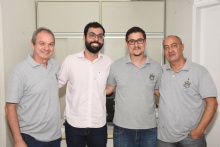 O Coordenador de Parqueamento, Paulo Gustavo Mota Gomes, e equipe. Fotógrafo Antônio Albuquerque. Acervo Núcleo de Memória.