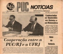 Detalhe da capa do jornal PUC Notícias de 29/04/1981.