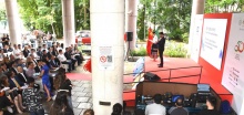 A abertura do evento teve a presença do Reitor pe. Anderson S.J., da consulesa-geral da China, Tian Min e dos diretores do Instituto Confucius, entre outros. Fotógrafo Antônio Albuquerque.