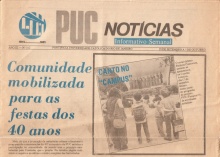 Detalhe da capa do PUC Notícias de 19/08/1981.