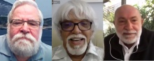 Professores Marcelo de Paiva Abreu (ECO), Reinaldo Castro Souza (IND) e Rubens Sampaio Filho (MEC).