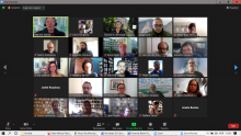 Participantes do evento, via Zoom.