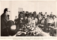 Inauguração do Instituto, quando falava o Prof. Antônio Passos de Gouveia, Encarregado de Negócios de Portugal. 