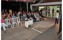 Lançamento do projeto, com a presença do Reitor Prof. Pe. Josafá Carlos de Siqueira S.J. Fotógrafo Antônio Albuquerque. Acervo Núcleo de Memória.