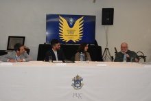 Fala do prof. Lucena durante a homenagem. Fotógrafo Antônio Albuquerque. 