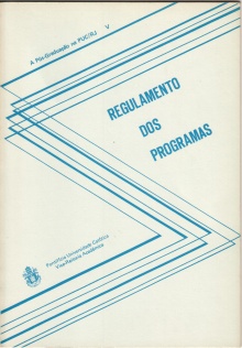 Capa da publicação com o Regulamento dos Programas de Pós-graduação