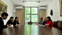 Encontro realizado na sala de reuniões da Reitoria. Fotógrafo Maloni Cuerci. Acervo Comunicar.