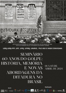 Cartaz do seminário realizado em diversas universidades.