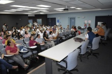 Uma das mesas do dia 11/09/2012 no Auditório Padre Anchieta. Fotógrafo Antônio Albuquerque. Acervo do Núcleo de Memória.