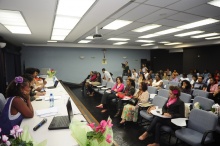 Uma das mesas do seminário realizado no Auditório Padre Anchieta. Fotógrafa Thaís Mandarino. Acervo do Projeto Comunicar.