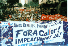 Manifestação pública pelo impeachment de Fernando Collor.