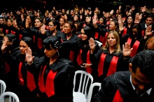 Cerimônia de formatura dos alunos de licenciatura em História, modalidade a distância, realizada em 2010.