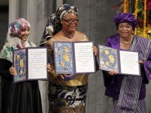 Três mulheres laureadas com Prêmio Nobel da Paz