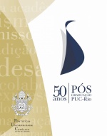 Logotipo dos 50 Anos da Pós-Graduação na PUC-Rio.