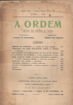Capa da revista A Ordem, junho de 1934. Acervo Biblioteca Central da PUC-Rio.
