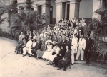Formandos de Direito de 1952, no pátio do Colégio Santo Inácio. Foto cedida pela sra. Jarcléa Pereira Gomes.