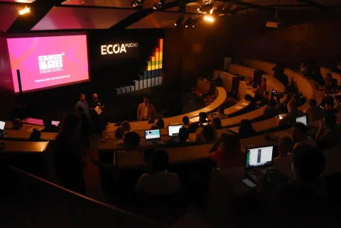 Palestra do evento, realizada no auditório do RDC. Fotógrafo Antônio Albuquerque.