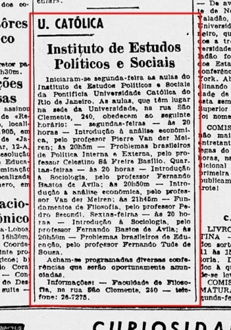 Nota no jorenal Diário de Notícias, 04/05/1955, p. 12. Hemeroteca Digital Brasileira.