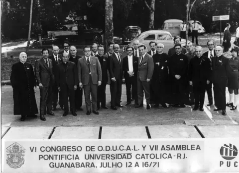 Participantes do Congresso da ODUCAL, no campus da PUC-Rio. Fotógrafo Antônio Albuquerque.