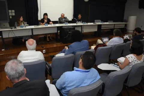 Abertura do evento, no auditório Padre Anchieta. Fotógrafo Antônio Albuquerque.