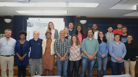 Participantes da abertura do evento, no auditório Padre Anchieta. Fotógrafa Thaiane Vieira. Acervo Comunicar.