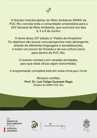 Convite para a Semana do Meio Ambiente