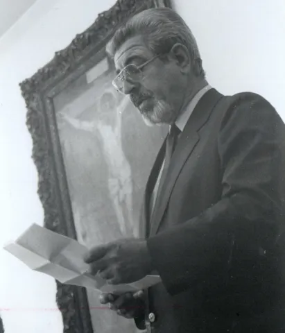 Cerimônia de posse do prof. Amarante como decano do CCBM. Agosto/1992. Fotógrafo Marcus Roberto.