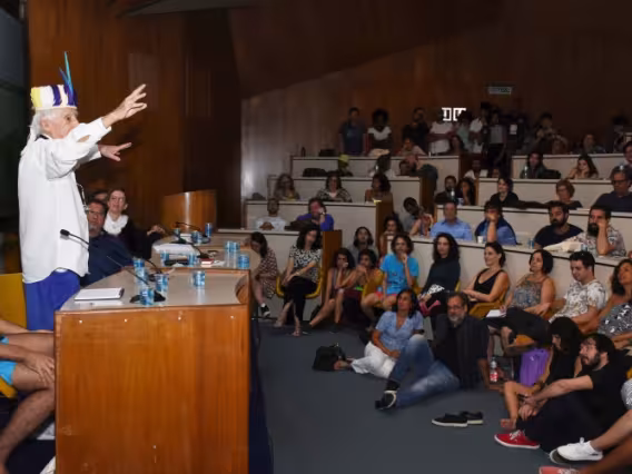 Participação de José Celso Martinez Corrêa. Evento realizado no auditório do RDC. Fotógrafo Antônio Albuquerque.