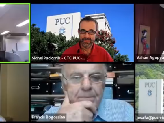 Participantes do evento via Zoom, incluindo o Reitor pe. Josafá S.J..