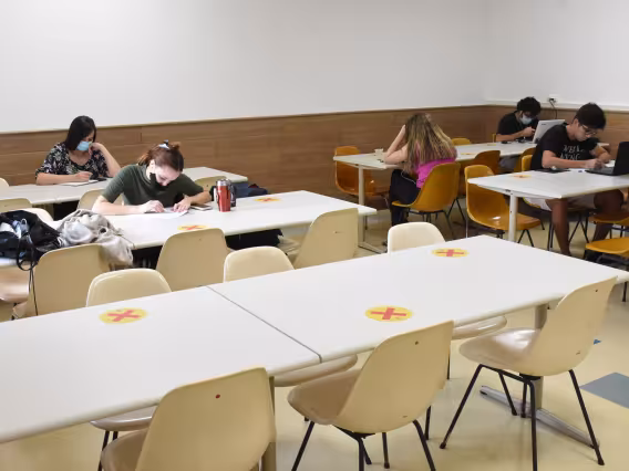 Espaços delimitados na sala de estudos. Fotógrafo Antônio Albuquerque.