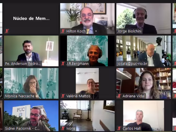 Alguns dos presentes ao evento, realizado via Zoom.