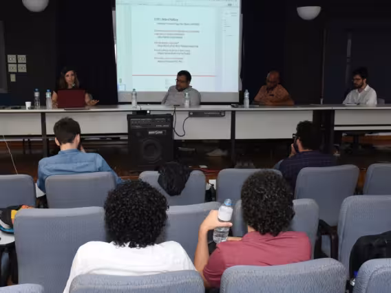 Mesa de abertura, no Auditório Padre Anchieta. Fotógrafo Antônio Albuquerque.