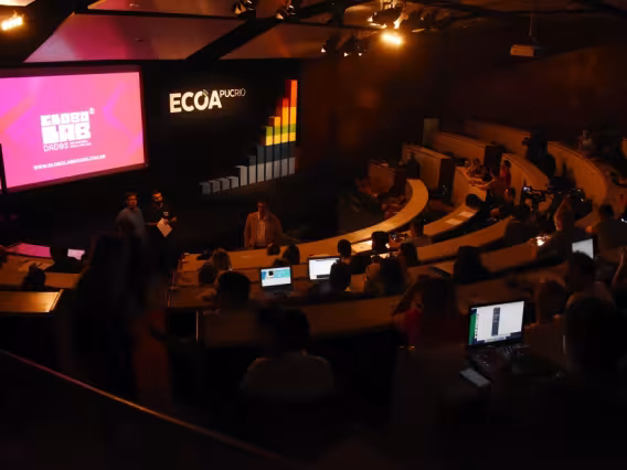 Palestra do evento, realizada no auditório do RDC. Fotógrafo Antônio Albuquerque.