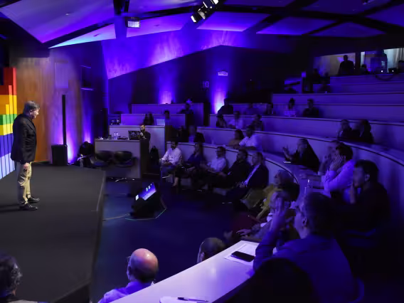 Palestra do prof. Marcelo Gattass, Vice-Reitor de Desenvolvimento e Inovação. Fotógrafo Antônio Albuquerque.