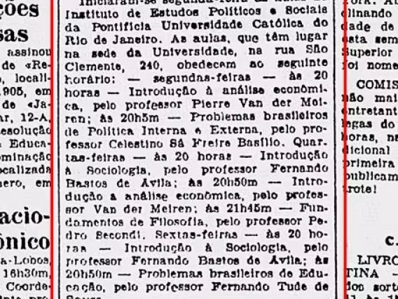 Nota no jorenal Diário de Notícias, 04/05/1955, p. 12. Hemeroteca Digital Brasileira.