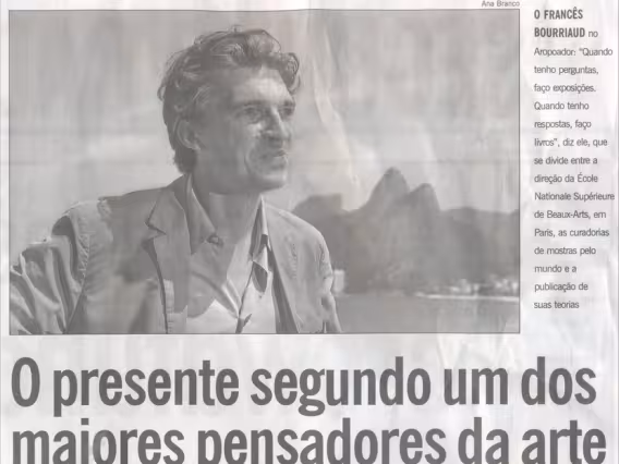 Matéria no jornal O Globo, Segundo Caderno, 15/04/2012.