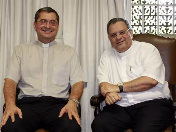Monsenhores Joel Portella e Paulo Alves Romão. Fotógrafa Fernanda P. Szuster. Acervo Comunicar.
